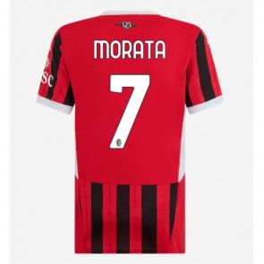 AC Milan Alvaro Morata #7 Domaci Dres za Ženska 2024-25 Kratak Rukavima